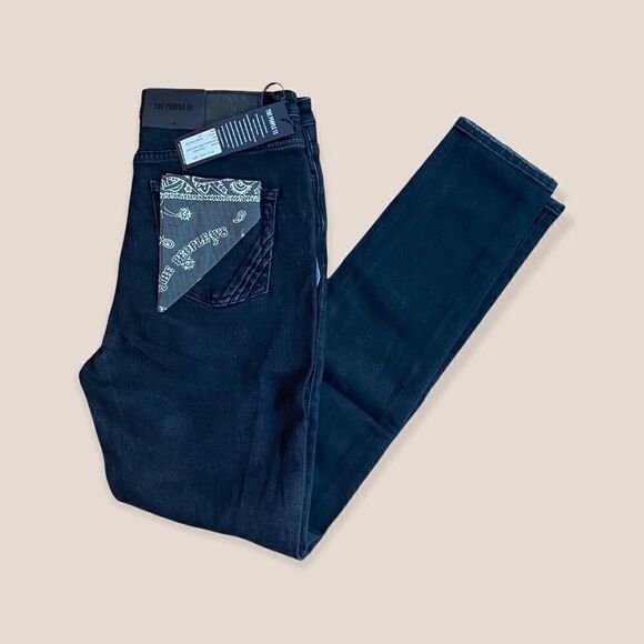 The People Vs. 1990 Destroyed Jeans Black Sz 32 NWT - Picture 5 of 11